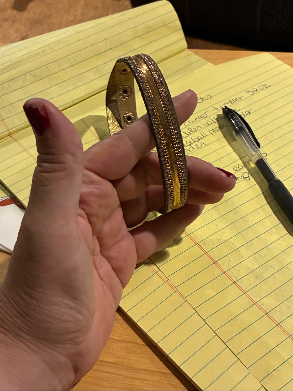 Paparazzi Gold Metallic TripleStrip Bracelet